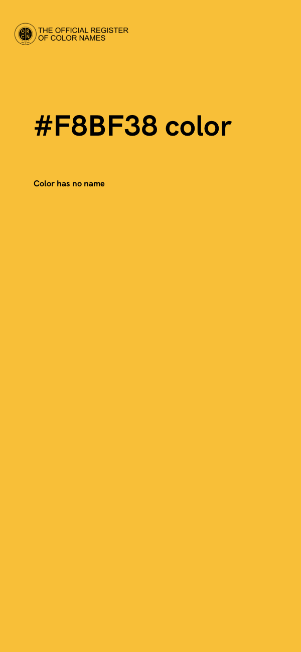#F8BF38 color image