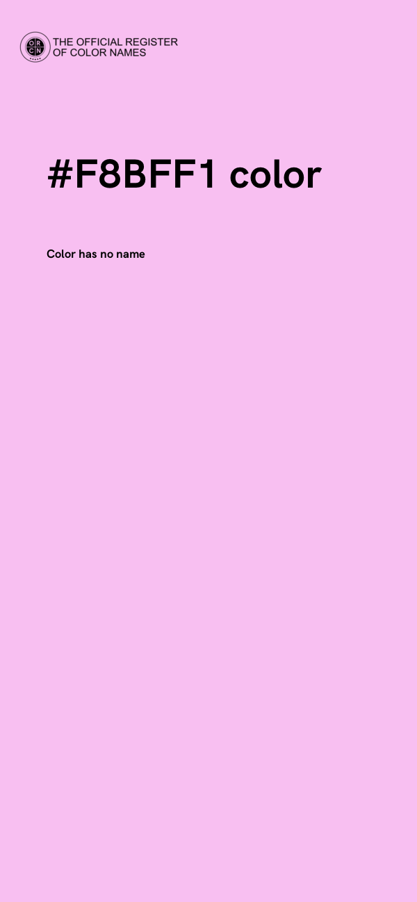 #F8BFF1 color image