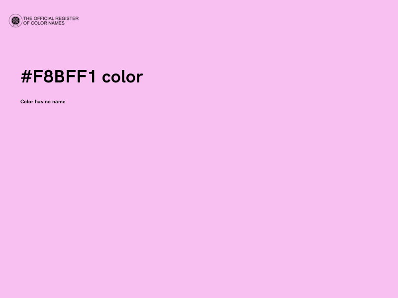 #F8BFF1 color image