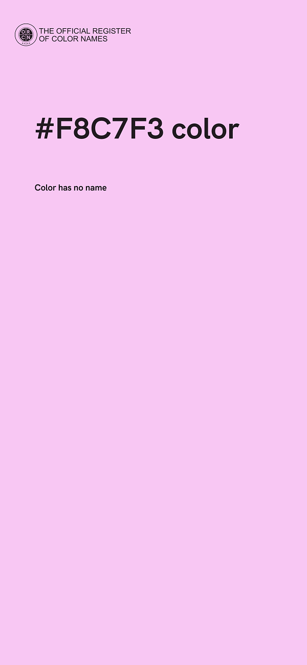#F8C7F3 color image