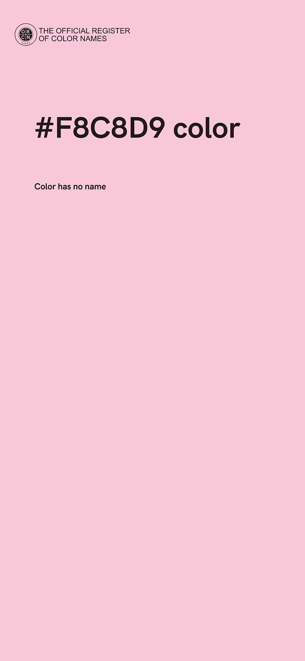 #F8C8D9 color image