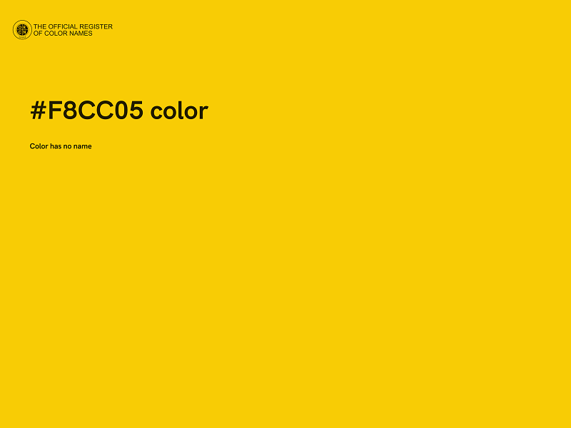 #F8CC05 color image