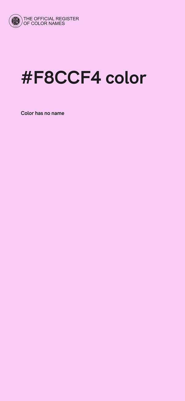 #F8CCF4 color image