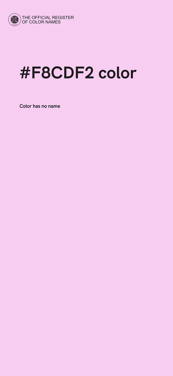 #F8CDF2 color image