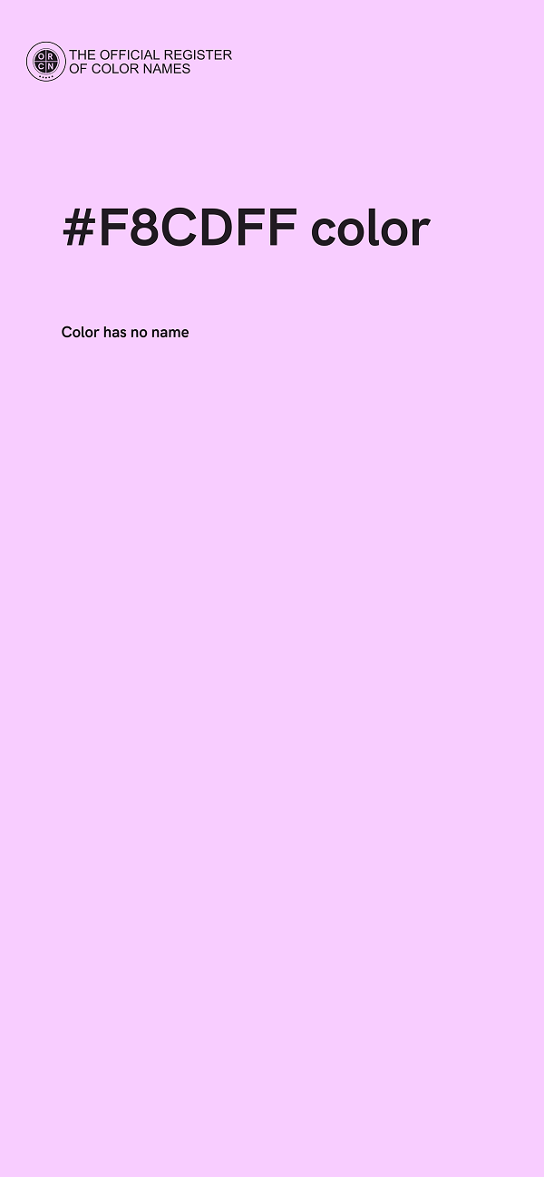 #F8CDFF color image