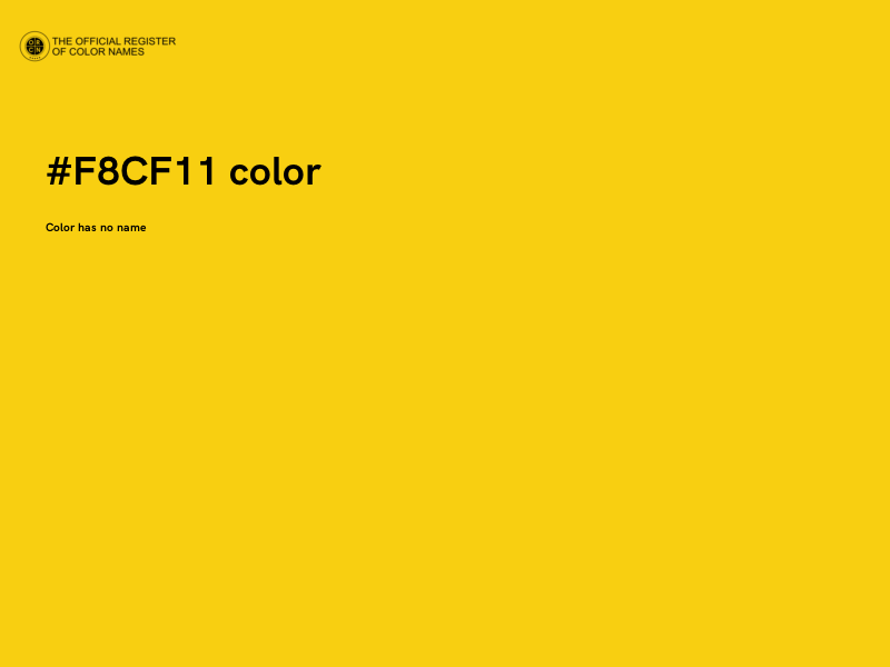 #F8CF11 color image