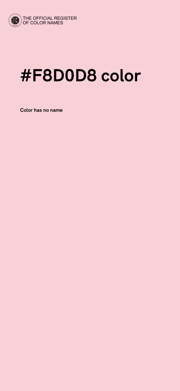 #F8D0D8 color image