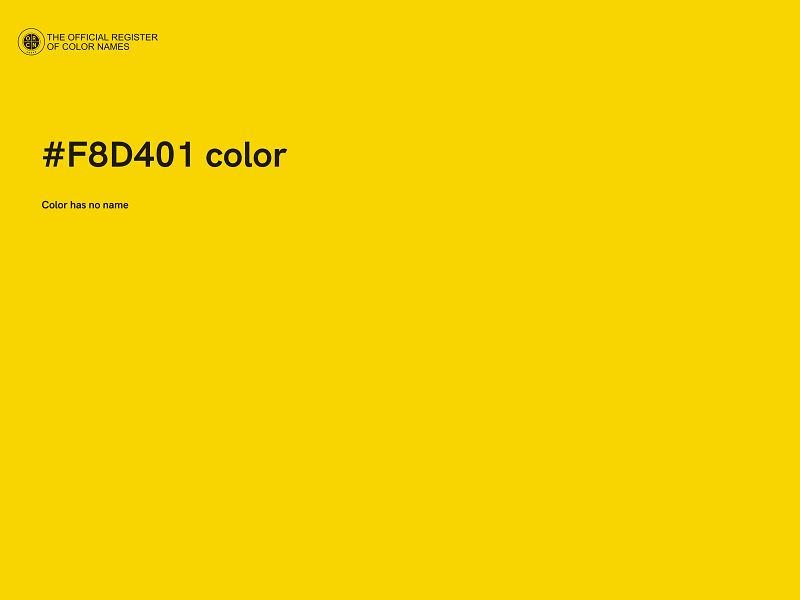 #F8D401 color image