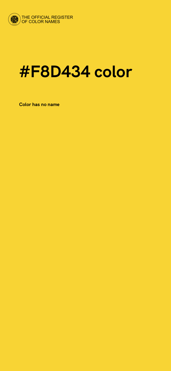 #F8D434 color image