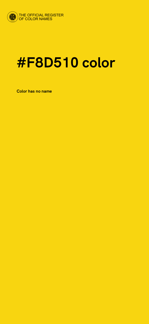 #F8D510 color image
