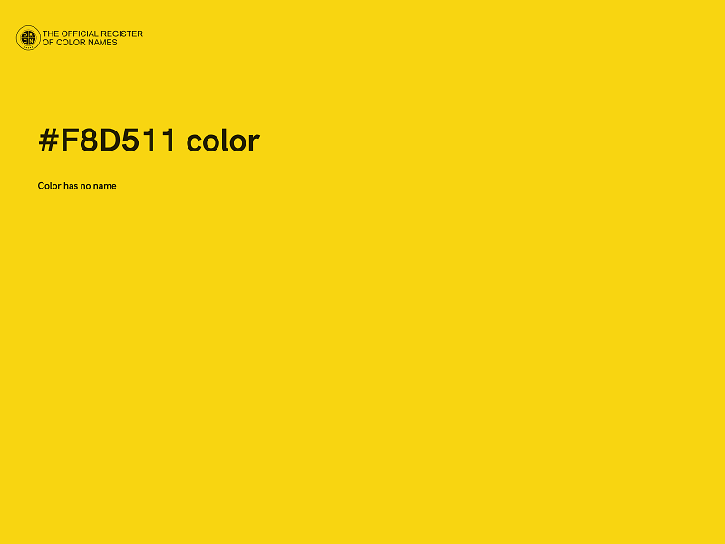 #F8D511 color image