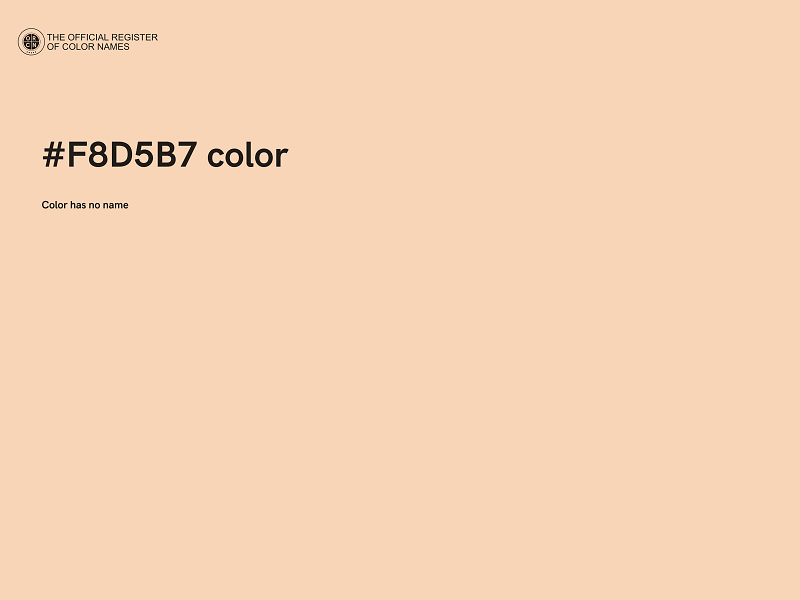 #F8D5B7 color image