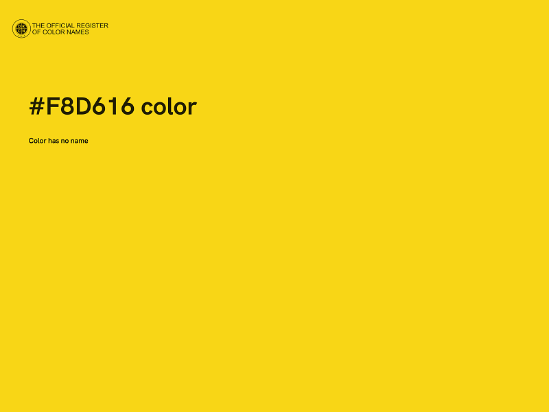 #F8D616 color image