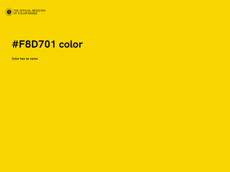 #F8D701 color image