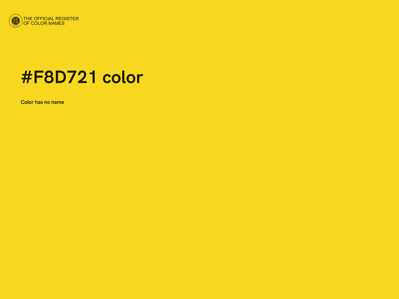 #F8D721 color image