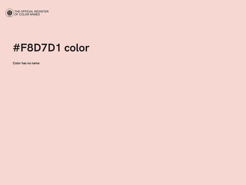 #F8D7D1 color image