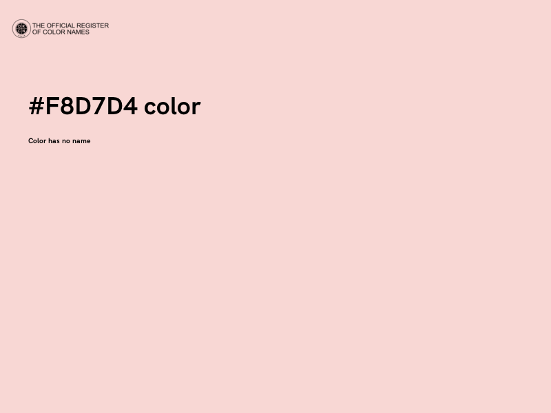 #F8D7D4 color image