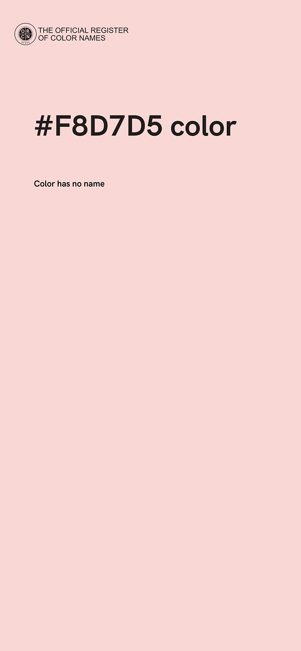 #F8D7D5 color image