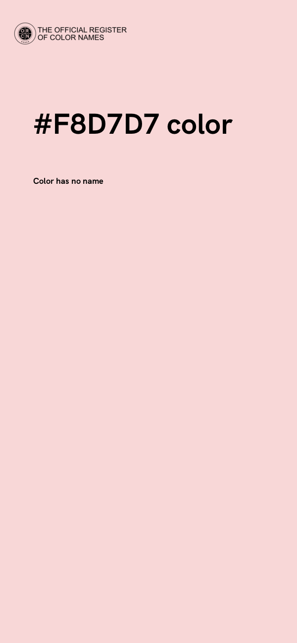 #F8D7D7 color image