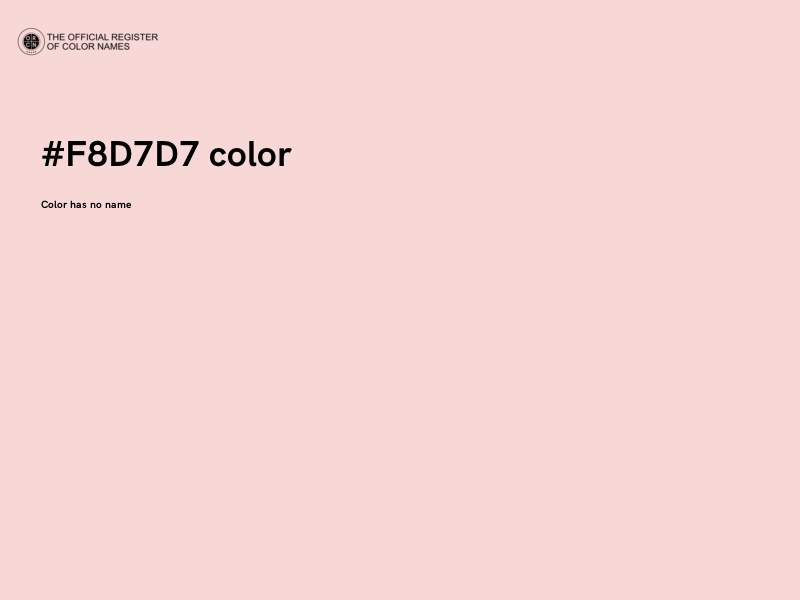 #F8D7D7 color image