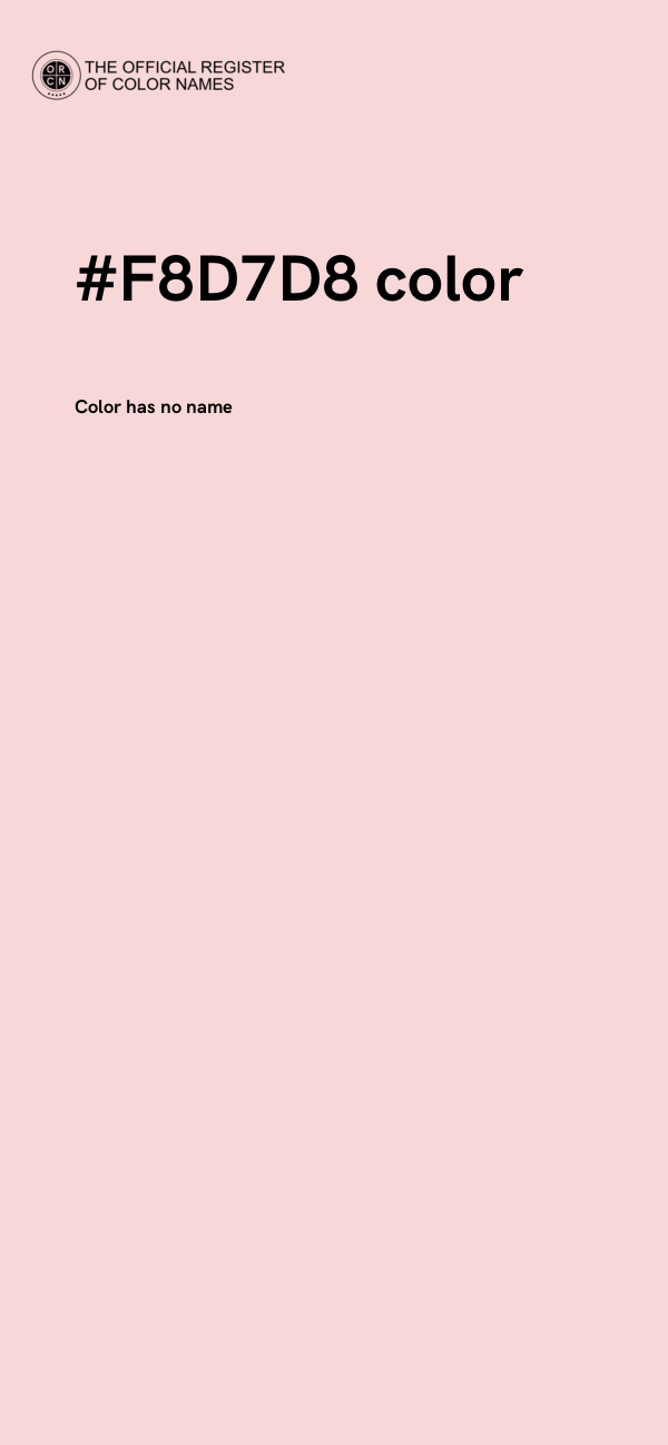 #F8D7D8 color image