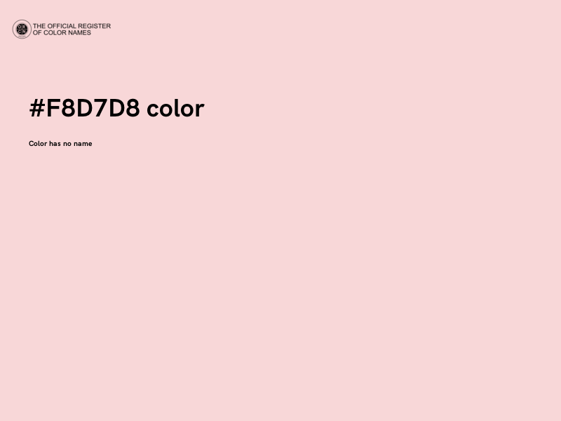 #F8D7D8 color image