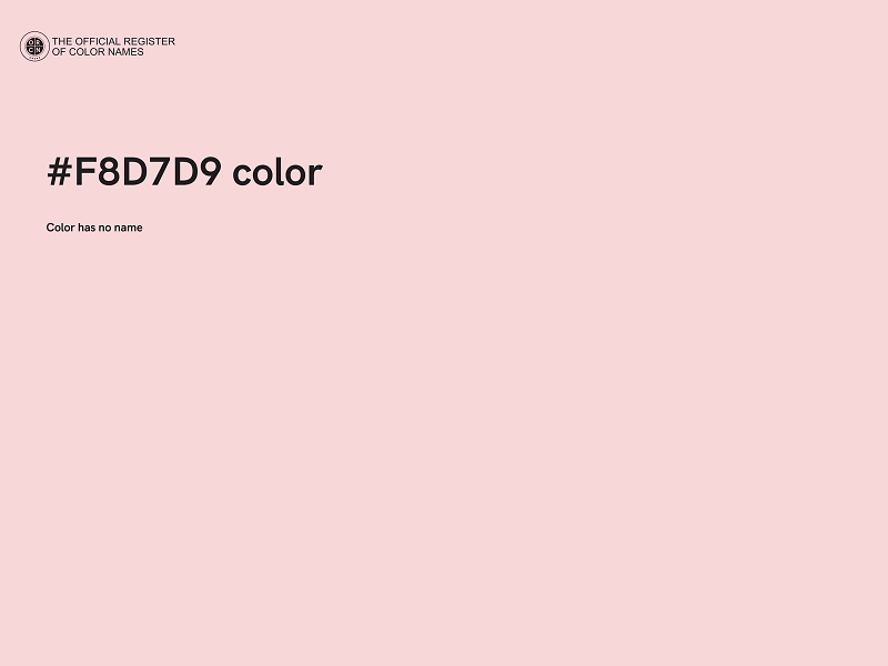 #F8D7D9 color image