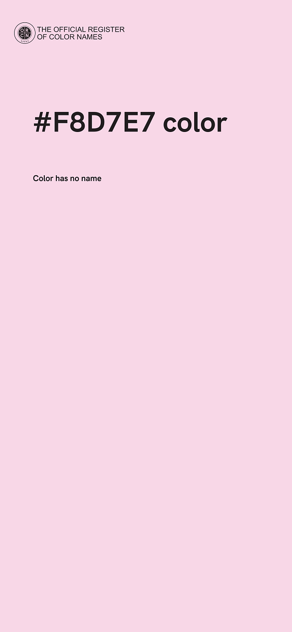 #F8D7E7 color image