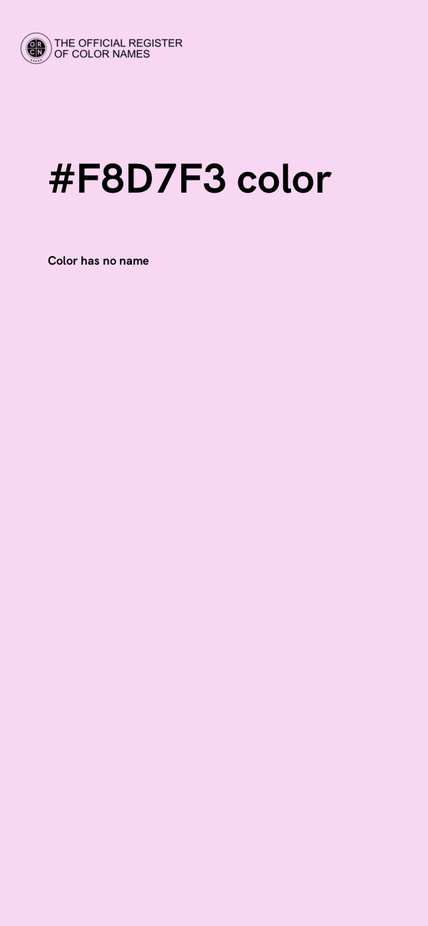 #F8D7F3 color image