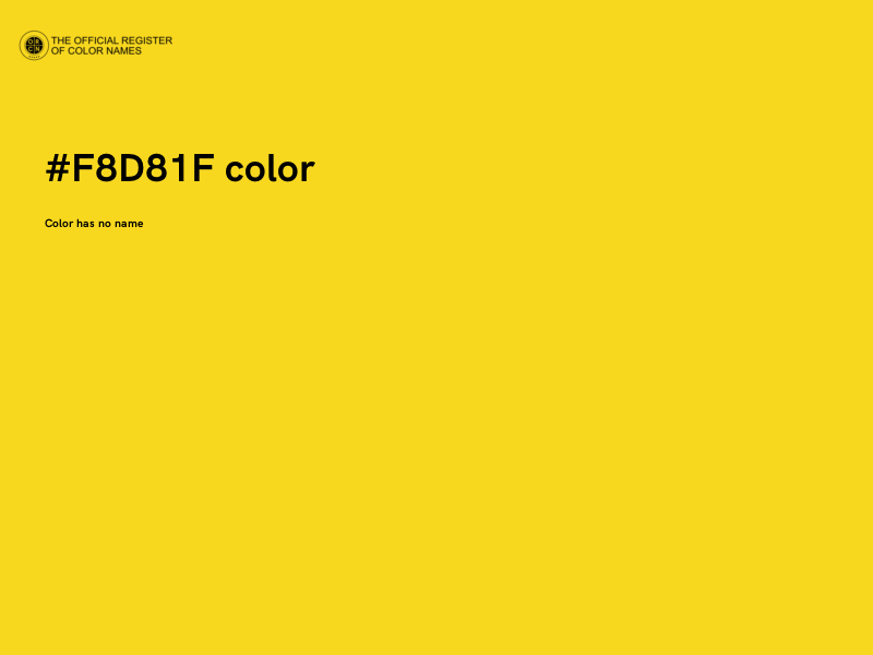 #F8D81F color image
