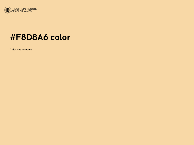 #F8D8A6 color image