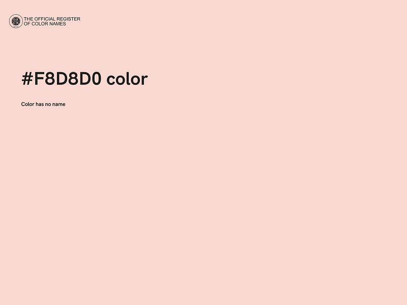 #F8D8D0 color image