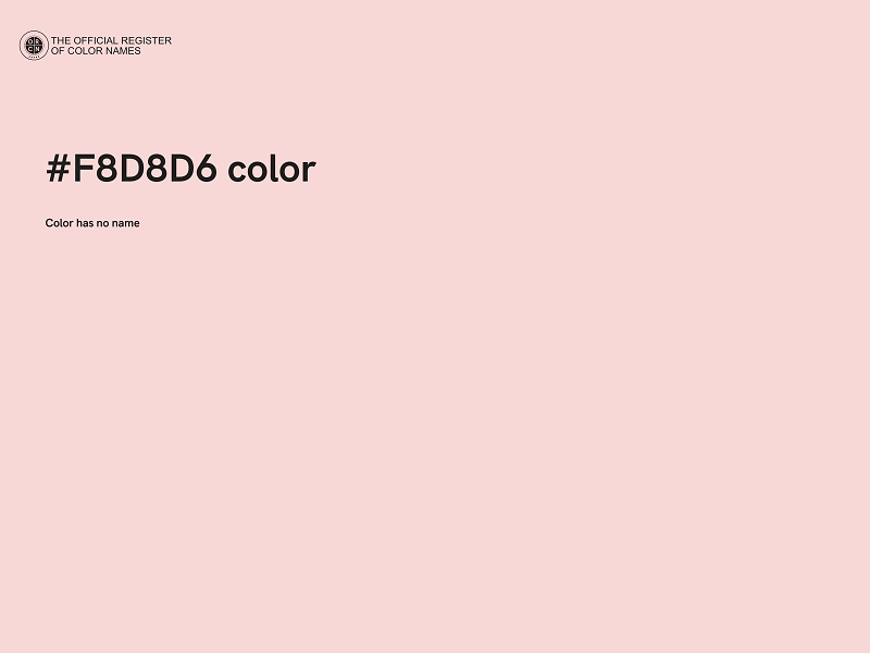 #F8D8D6 color image