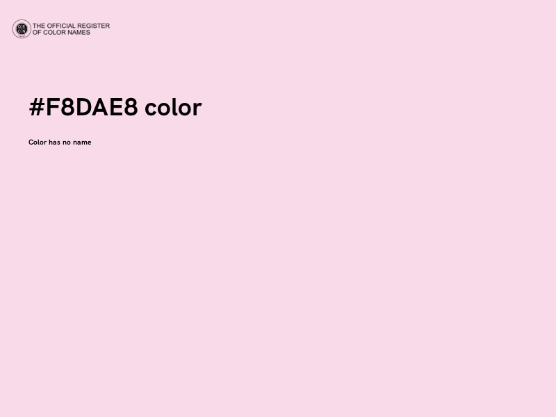 #F8DAE8 color image