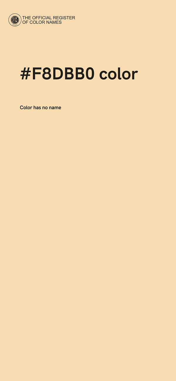 #F8DBB0 color image