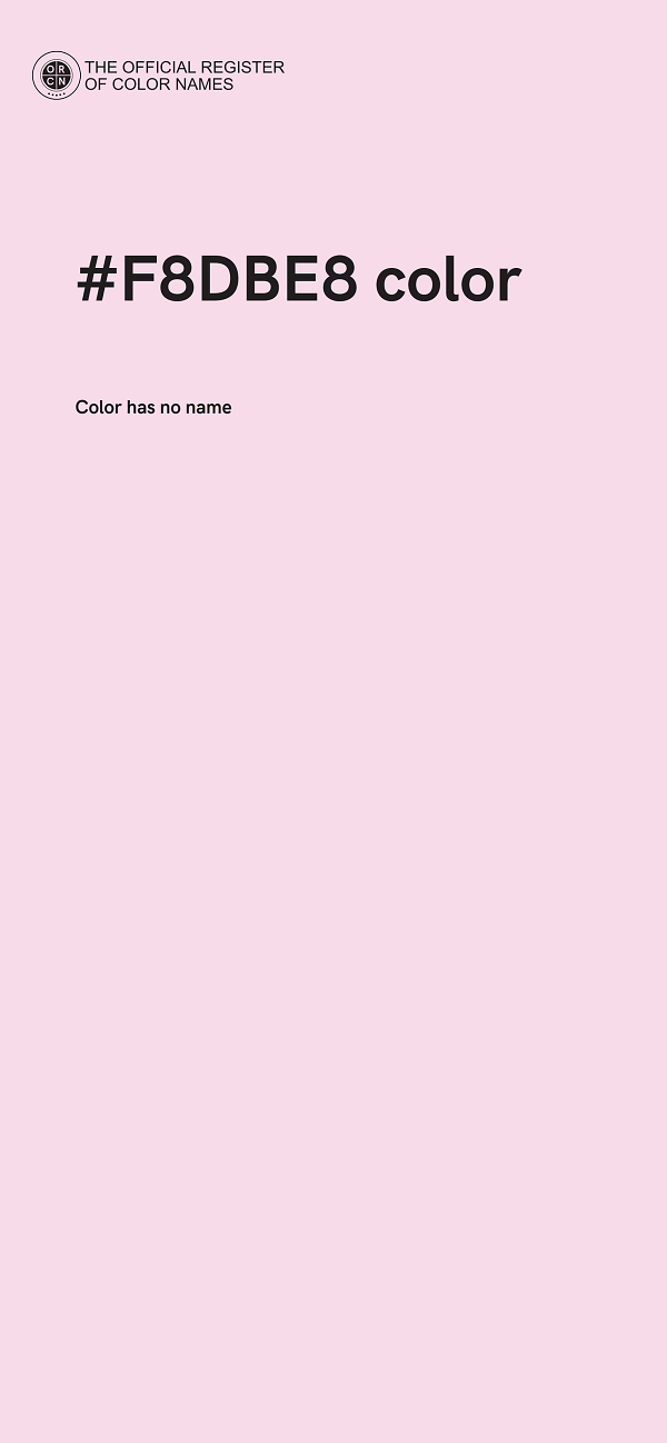 #F8DBE8 color image