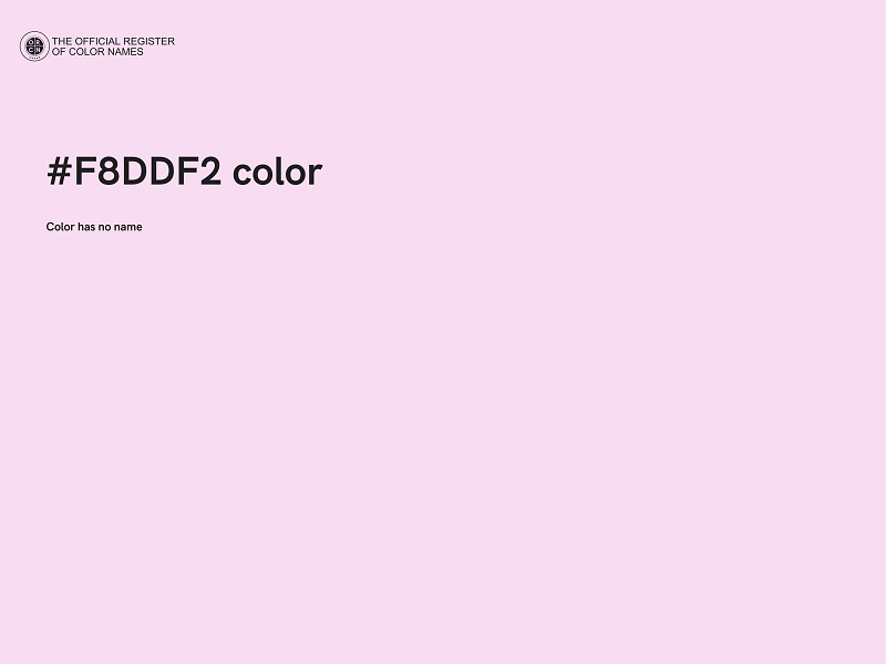 #F8DDF2 color image