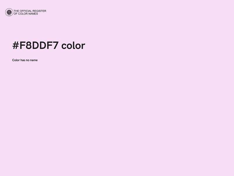 #F8DDF7 color image