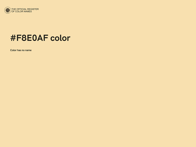 #F8E0AF color image