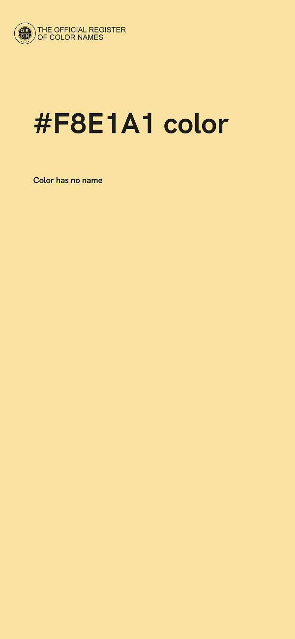 #F8E1A1 color image