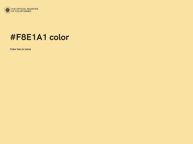 #F8E1A1 color image