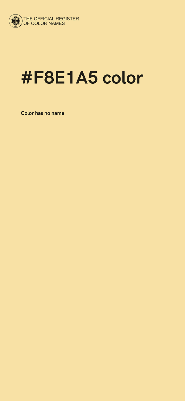 #F8E1A5 color image