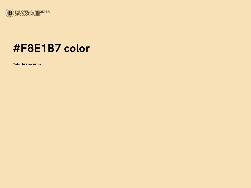 #F8E1B7 color image