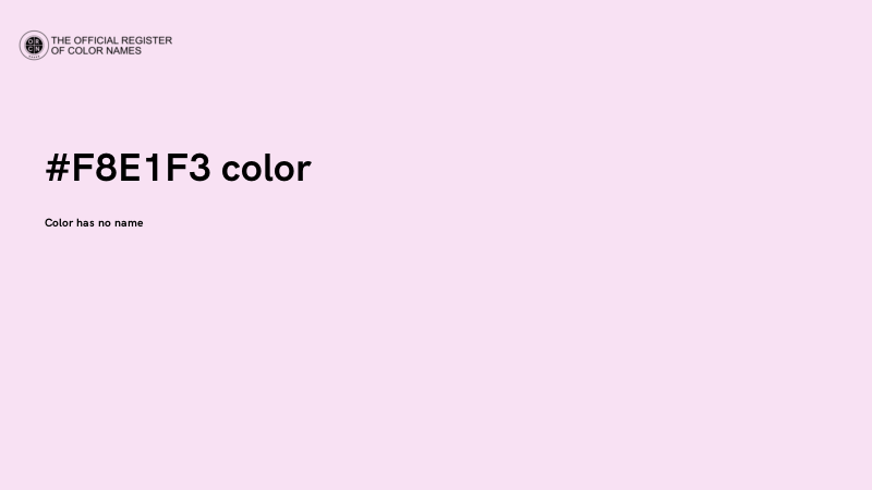 #F8E1F3 color image