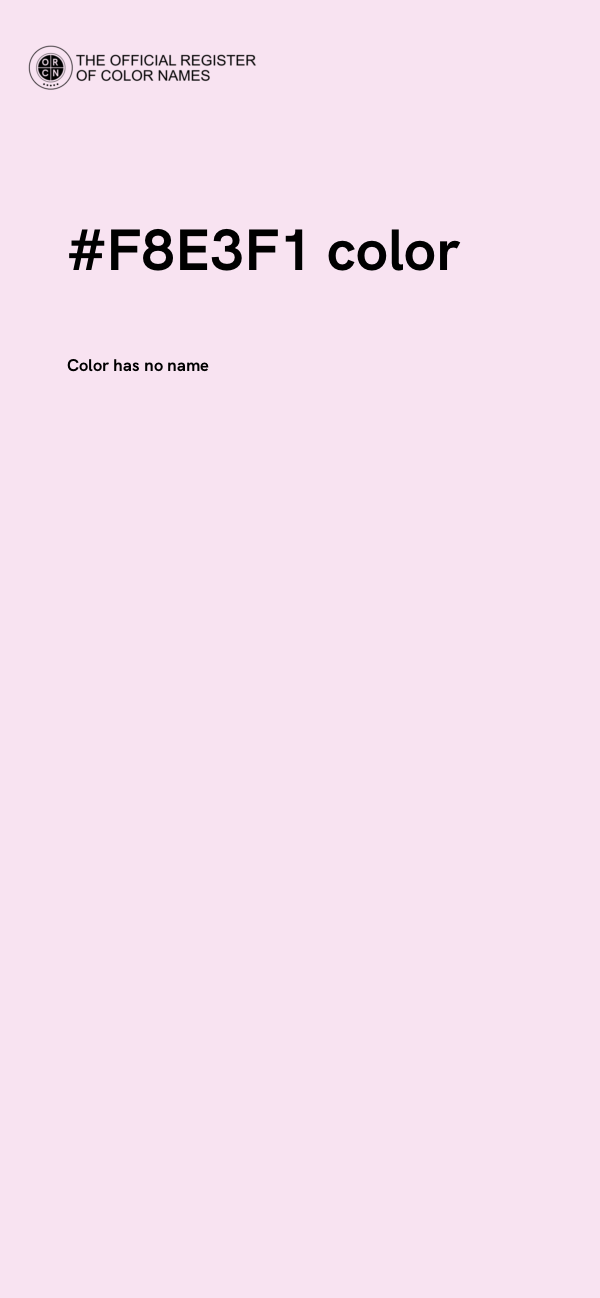 #F8E3F1 color image