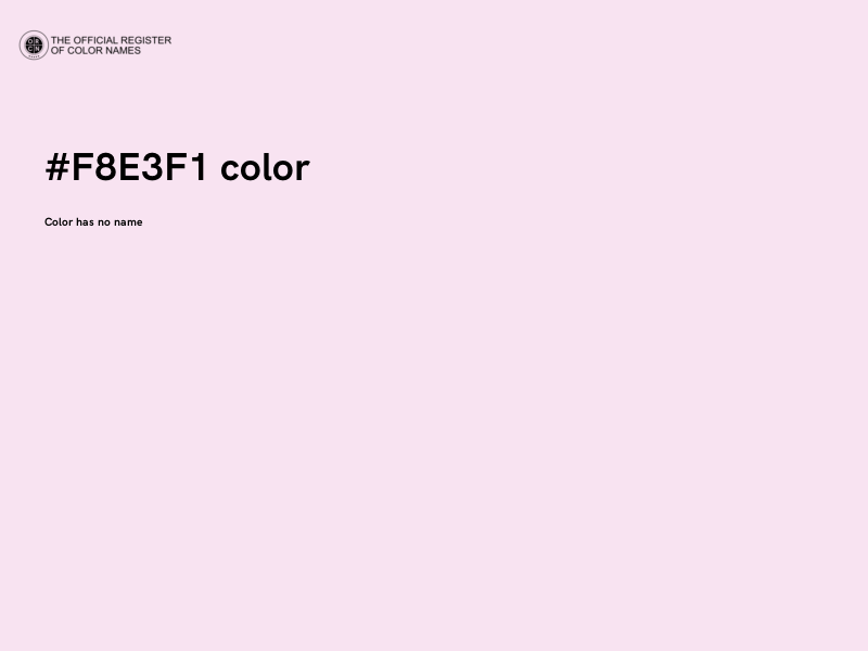 #F8E3F1 color image
