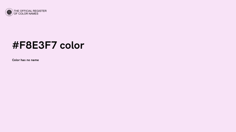 #F8E3F7 color image