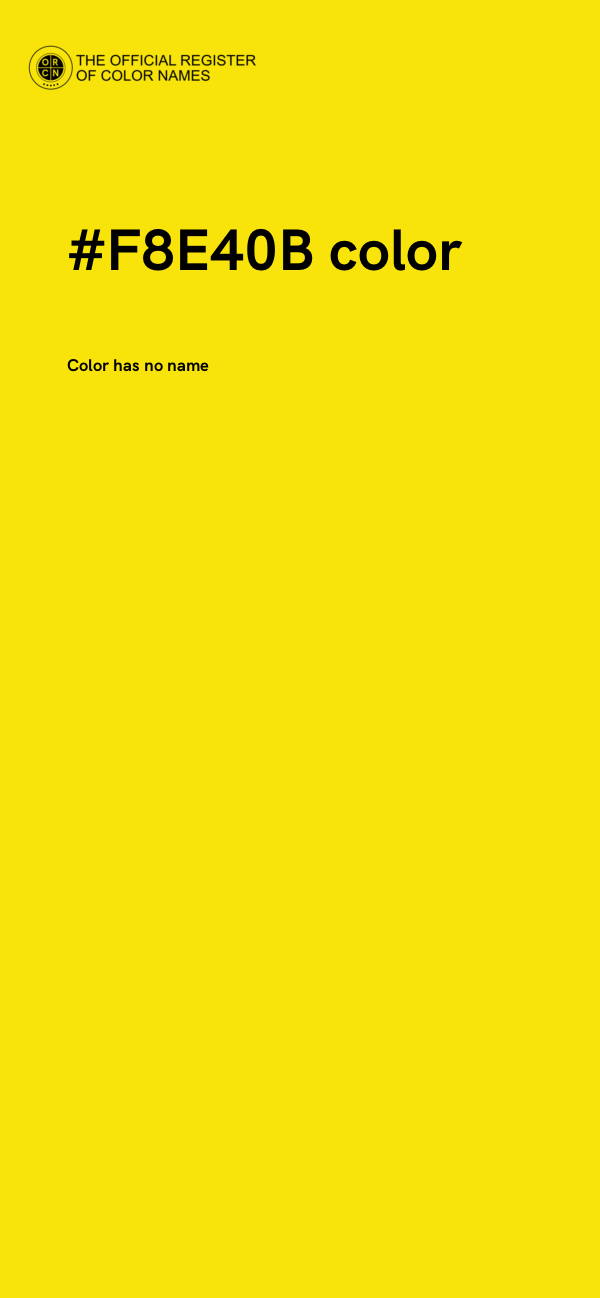 #F8E40B color image