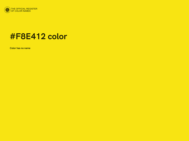 #F8E412 color image