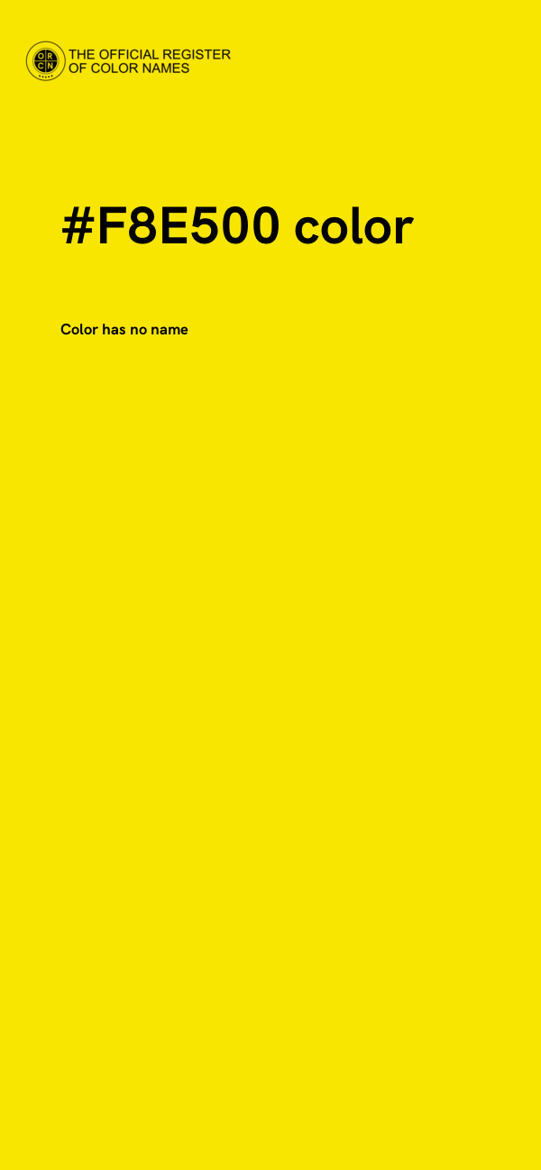 #F8E500 color image